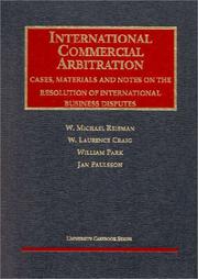 Front cover of International commercial arbitration by W. Michael Reisman