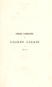 Front cover of Le opere di Galileo Galilei by Galileo Galilei