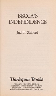 Cover of Becca's Independence by Judith Stafford