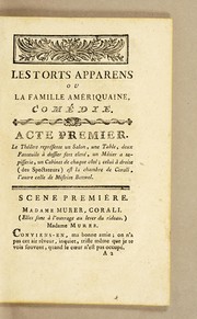 Front cover of Les torts apparens ou La famille amériquaine by Jean-Claude Gorgy