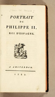 Cover of Portrait de Philippe II, roi d'Espagne by Louis-Sébastien Mercier