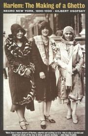 Front cover of Harlem; the making of a ghetto by Gilbert Osofsky