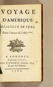 Cover of Voyage d'Amérique by Louis Gabriel Bourdon