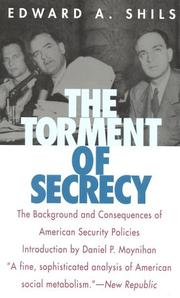 Front cover of The torment of secrecy by Edward Shils