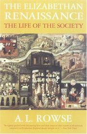 Front cover of The Elizabethan Renaissance by A. L. Rowse