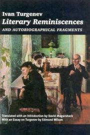 Front cover of Literaturnye i zhiteĭskie vospominanii͡a︡ by Ivan Sergeevich Turgenev