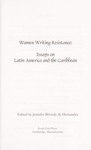 Front cover of Women writing resistance by Elizabeth Sutherland Martínez
