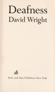 Cover of Deafness by David John Murray Wright