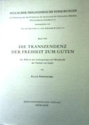 Front cover of Die transzendenz der freiheit zum guten der wille in der anthropologie und metaphysik des Thomas von Aquin by Klaus Riesenhuber