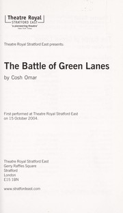 Front cover of The battle of Green Lanes by Cosh Omar