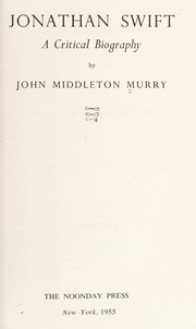 Cover of Jonathan Swift by John Middleton Murry