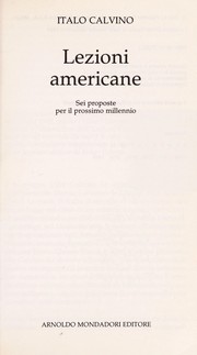 Front cover of Lezioni americane by Italo Calvino