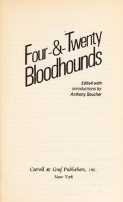 Front cover of Four-&-Twenty Bloodhounds by Anthony Boucher