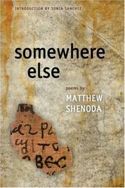 Cover of Somewhere Else by Matthew Shenoda