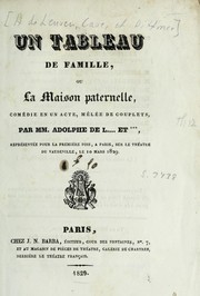 Front cover of Un tableau de famille; ou, La maison paternelle by Adolphe de Leuven