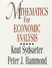 Cover of Mathematics for economic analysis by Knut Sydsæter