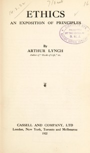 Cover of Ethics by Lynch, Arthur