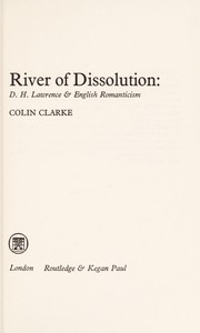 Cover of River of dissolution by Colin Clarke