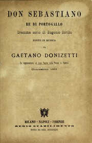 Cover of Don Sebastiano, re di Portogallo by Gaetano Donizetti