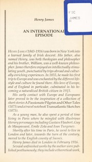 Cover of An international episode by Henry James
