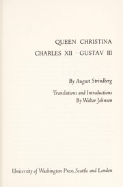 Cover of Queen Christina by August Strindberg