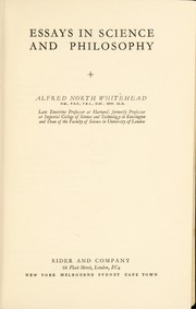 Front cover of Essays in science and philosophy by Alfred North Whitehead