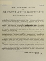 Front cover of Summer school of biology by New Hampshire College of Agriculture and the Mechanic Arts