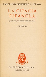 Cover of La ciencia espa©łola by Marcelino Men©♭ndez y Pelayo