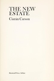 Cover of The new estate by Ciarán Carson