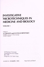 Front cover of Investigative microtechniques in medicine and biology by J. Chayen