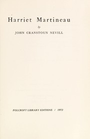 Front cover of Harriet Martineau by John Cranstoun Nevill
