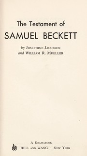 Cover of The testament of Samuel Beckett by Josephine Jacobsen