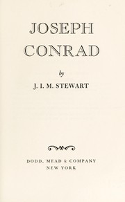 Front cover of Joseph Conrad by John Innes Mackintosh Stewart