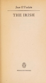 Cover of The Irish by Seán O'Faoláin