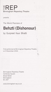 Cover of Behzti by Gurpreet Kaur Bhatti