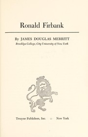 Cover of Ronald Firbank by James Douglas Merritt