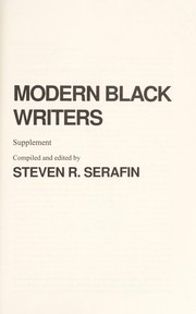 Cover of Modern Black writers by Steven Serafin