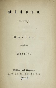 Cover of Pha dra by Jean Racine