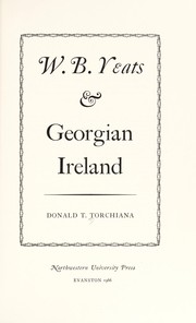 Cover of W.B. Yeats & Georgian Ireland by Donald T. Torchiana