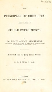 Cover of The principles of chemistry by Julius Adolph St©œckhardt