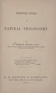Front cover of Fourteen weeks in natural philosophy by Joel Dorman Steele