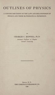 Cover of Outlines of physics by Charles Clarence Bidwell