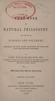 Front cover of A text-book on natural philosophy for the use of schools and colleges by John William Draper