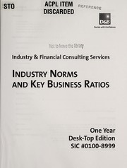 Front cover of Industry norms and key business ratios by Dun & Bradstreet Information Services