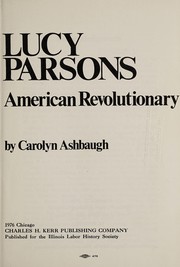 Cover of Lucy Parsons by Carolyn Ashbaugh