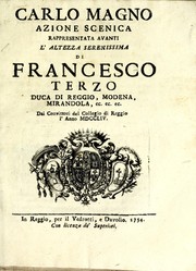 Front cover of Carlo Magno by Collegio de' Nobili di Modena