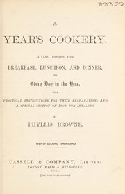 Cover of A year's cookery by Phillis Browne