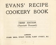 Cover of Evans' recipe cookery book by Unknown