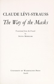 Cover of The way of the masks by Claude Lévi-Strauss