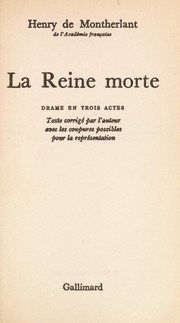 Cover of La reine morte by Henry de Montherlant